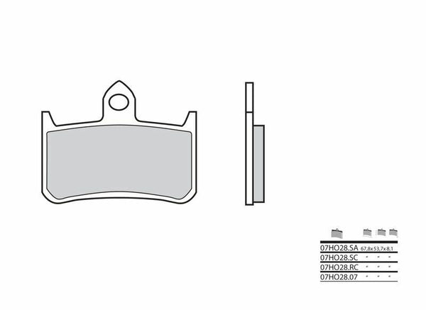 Brembo Street Sintered Metal Brake Pads - 07HO28SA 07HO28SA