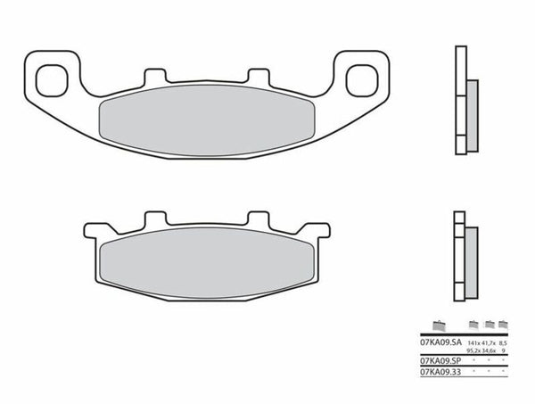BREMBO Street Carbon Ceramic Brake pads - 07KA0933 07KA0933 