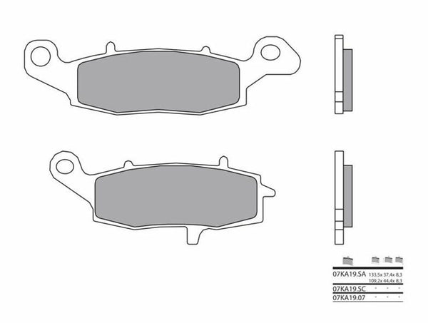 Brembo Street Carbon Ceramic Brake Pads - 07KA1907 07KA1907