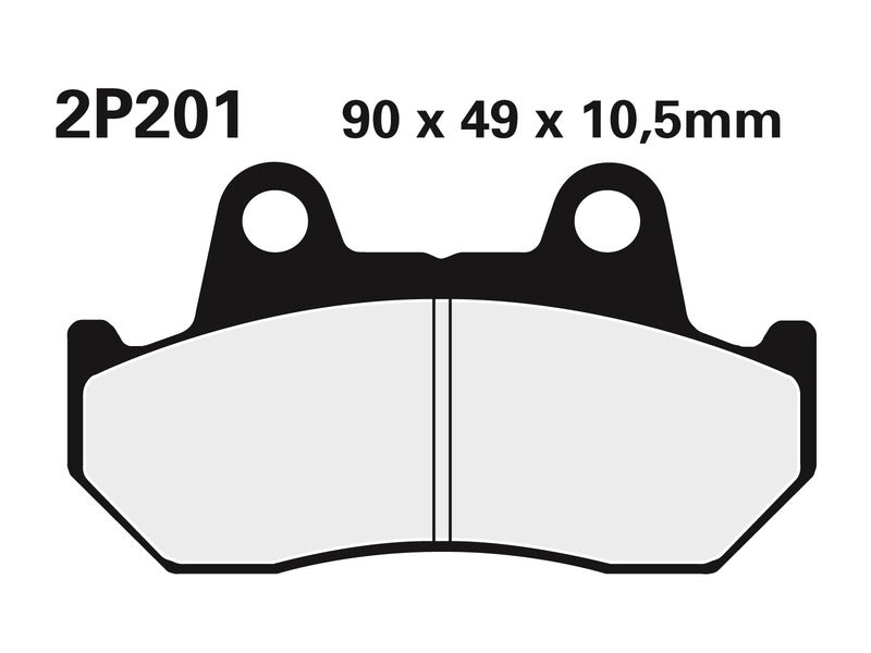 NISSIN Ulice Polometalické brzdové doštičky - 2P-201NS 2P-201NS 