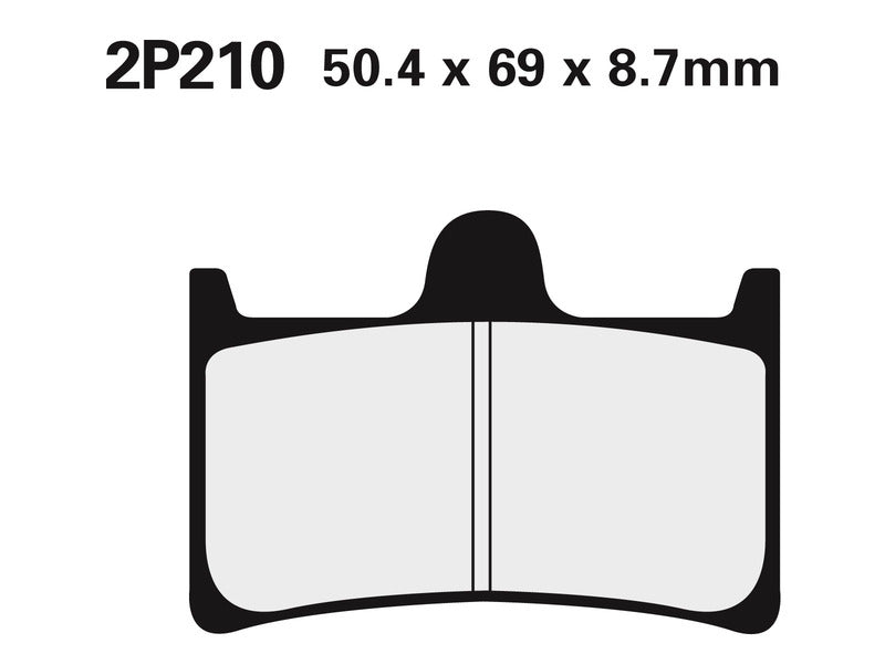 NISSIN Ulicové polovične kovové brzdové doštičky - 2P-210NS 2P-210NS 