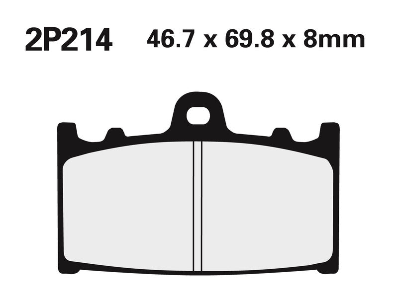 NISSIN Street Semi-Metallic Brake pads - 2P-214NS 2P-214NS 