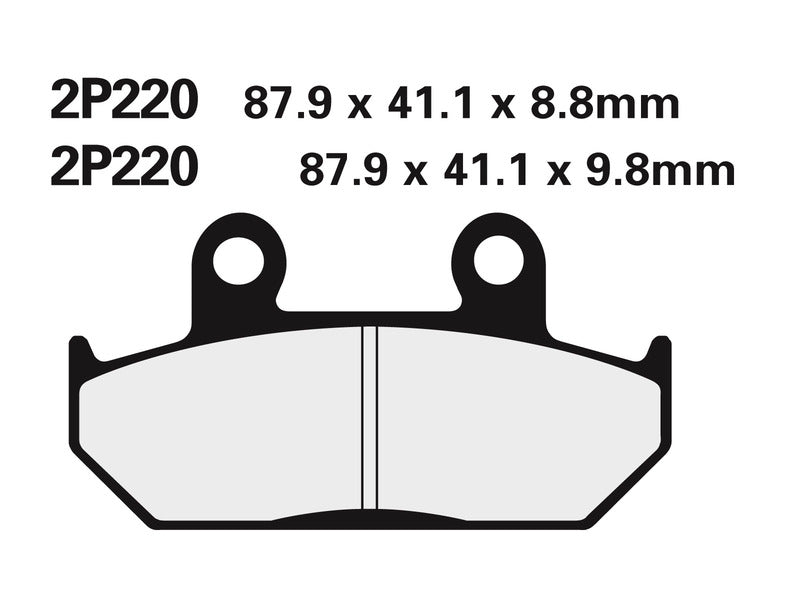 NISSIN Off-Road polovične kovové brzdové doštičky - 2P-220GS 2P-220GS 