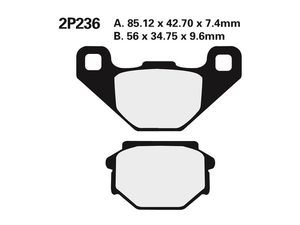 NISSIN Street Semi-Metallic Brake pads - 2P-236NS 2P-236NS 
