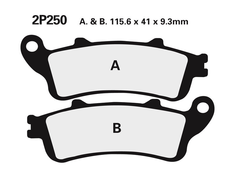 NISSIN Street /Off-Road Sintered Metal Brake pads - 2P-250ST-R1 2P-250ST-R1