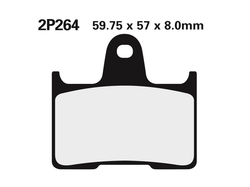 NISSIN Street Semi-Metallic Brake pads - 2P-264NS 2P-264NS