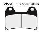 NISSIN Street Semi-Metallic Brake pads - 2P-270NS 2P-270NS