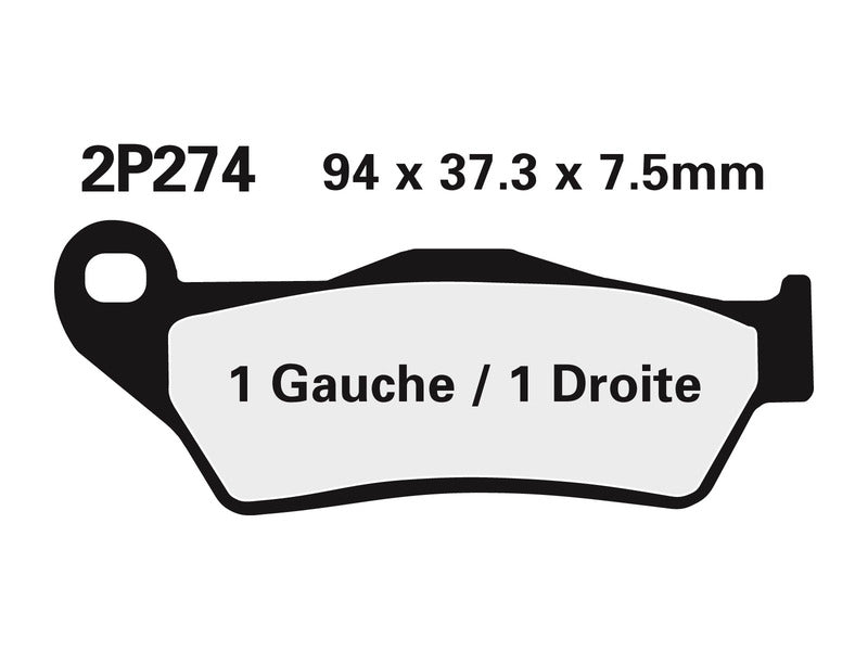 NISSIN Off-Road polovične kovové brzdové doštičky - 2P-274GS 2P-274GS 