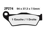 NISSIN Ulice /Terén Sinterované kovové brzdové doštičky - 2P-274ST-MX 2P-274ST-MX 