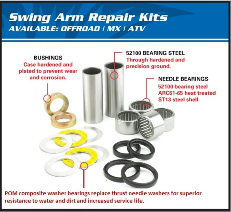 Všetky gule Swing Arm Repair Kit Honda CR125R/HM CRE125 28-1040