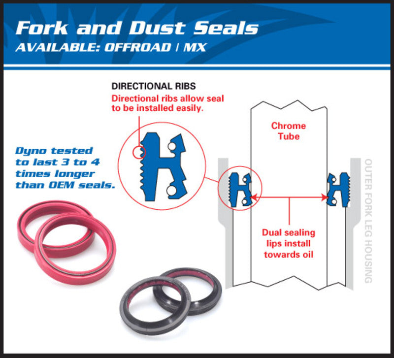 Všetky guľky Fork Dust Seal Set - 32x44,3x14 mm 57-142