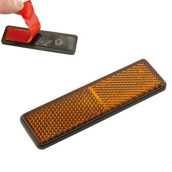 V PARTS 91x21 Rectangular Reflector Orange - with Tape 11751 
