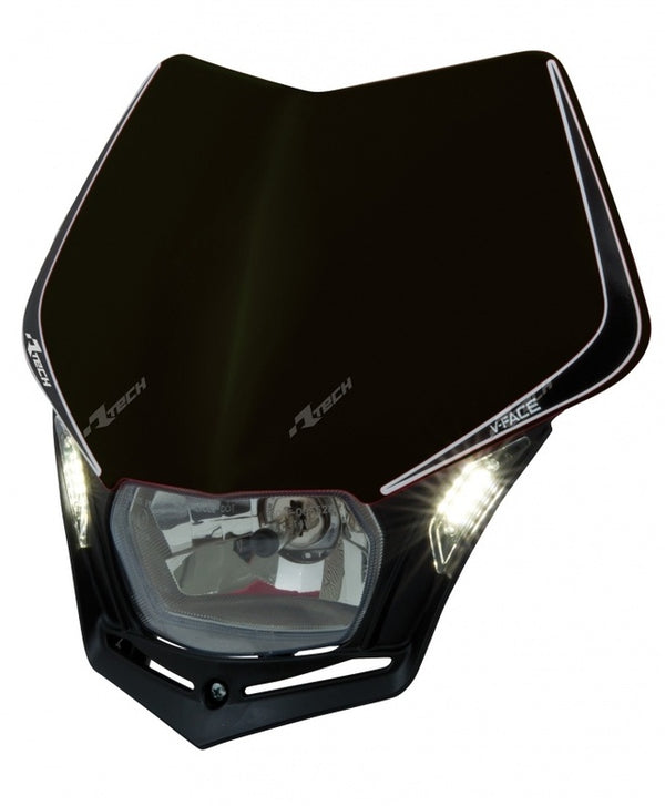 RaceTech V-Face LED BLACK R-MASKNR00009