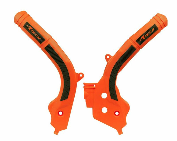 RaceTech Bi-Material Frame Guard Orange/Black R-PrimtMarnr1