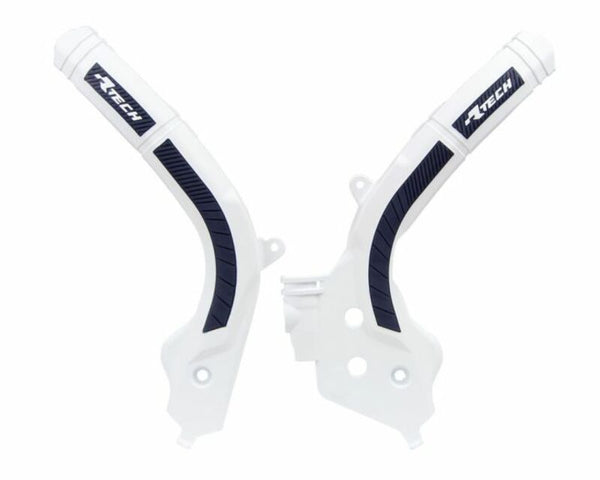 RaceTech Bi-Material Frame Guard White/Black R-Prottmbnnr1