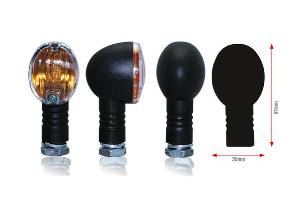 BIHR BASIC 21W BLINKERS - Biela šošovka, Čierny dom Universal 002-2 (par)