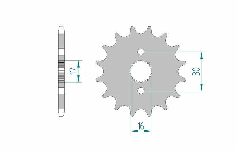 AFAM Steel Standard Front Sprock 20105 - 420