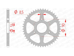 AFAM Steel Standard Rear Sprock 146100 - 420