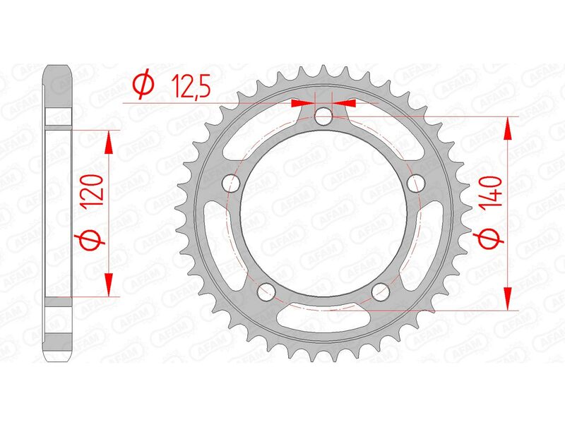 AFAM Steel Standard Rear Sprock 14911 - 530