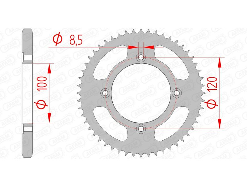 AFAM STEEL STANDARD REAR SPROPET 38200 - 428