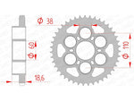 AFAM Steel Standard bakdrev 50801 - 525 i stål, kompatibelt med Ducati-motorcyklar. Designat för hållbarhet och exakt passform för optimal prestanda.