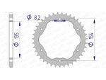 AFAM aluminum ultralight hard anodized rear sprocket 51804 - 520 - Requires an afam rear sprock carrier