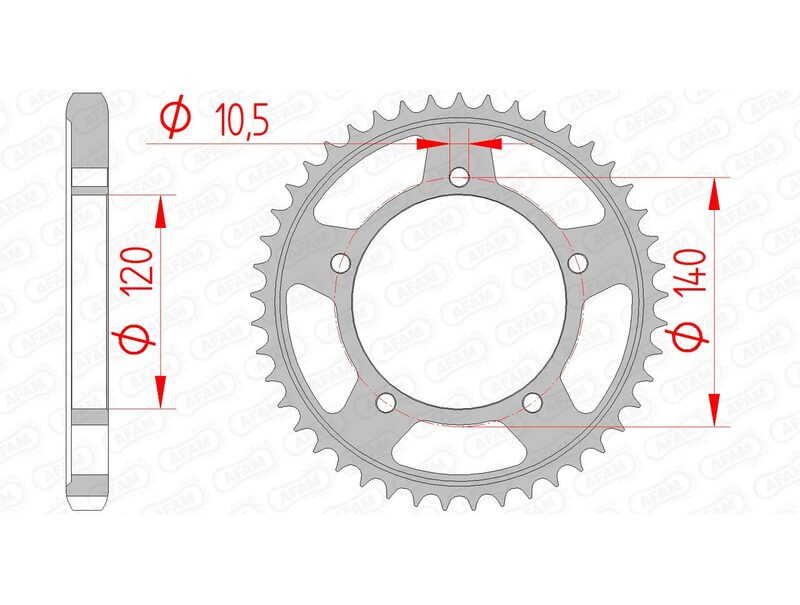 AFAM Steel Standard Rear Sprock 86603 - 530