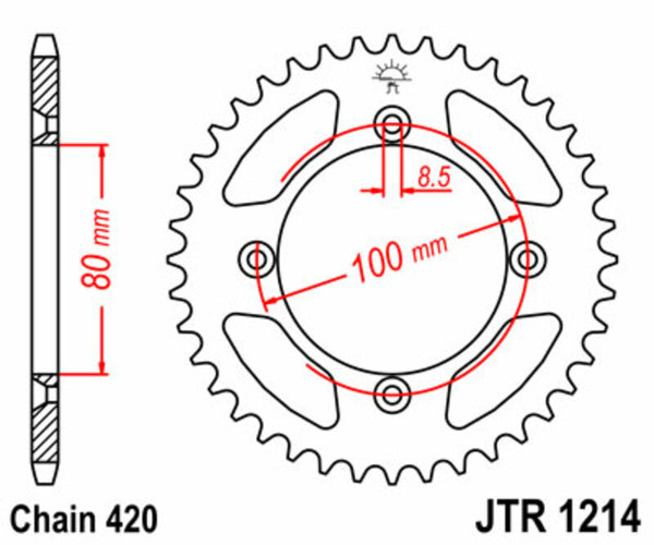 Oceľový štandardný sprock JT Sprock od spoločnosti JT Sprock 1214 - 420 JTR1214.36