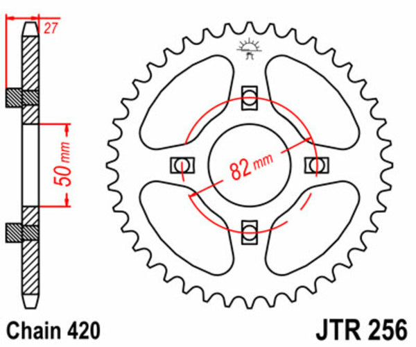 Oceľový štandardný sprock JT Sprock 256 - 420 JTR256.43