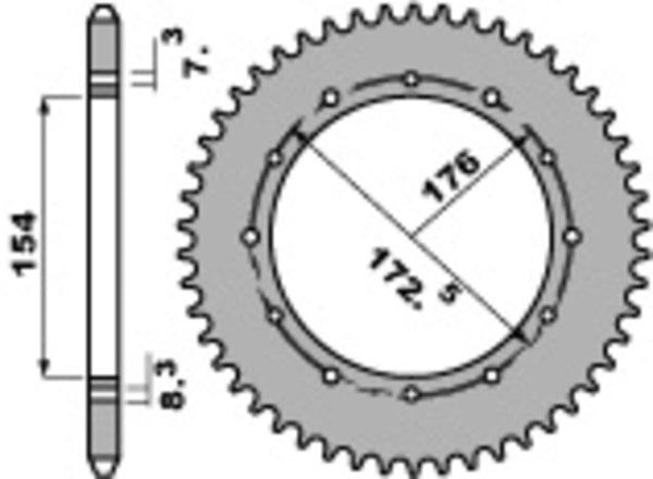 PBR ULTRA -LIGHT ALUMINUM REAR SPROPET 2S - 520 2S 47 L