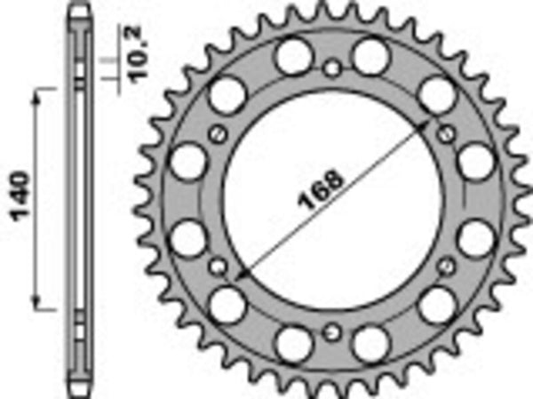 PBR Standard C45 Oceľový zadný sprock 4613 - 525 4613 47 C45