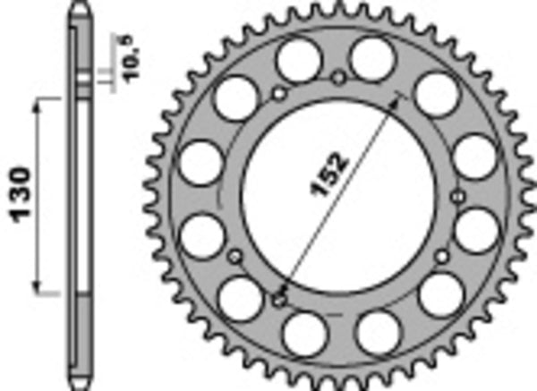PBR Standard C45 Oceľový zadný sprock 713 - 530 713 46 C45