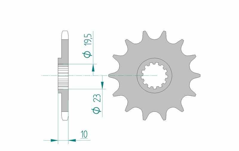 AFAM Steel Self -Cleaning Front Sprock 24201 - 520