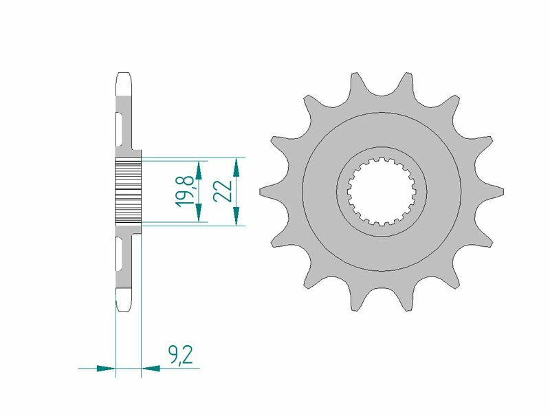 AFAM oceľový štandardný predný sprock 24305 - 520