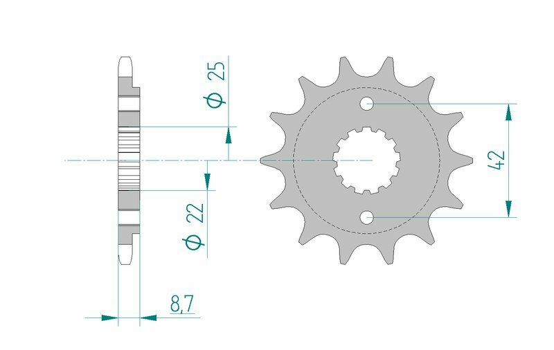 AFAM oceľový štandardný predný sprock 24501 - 520