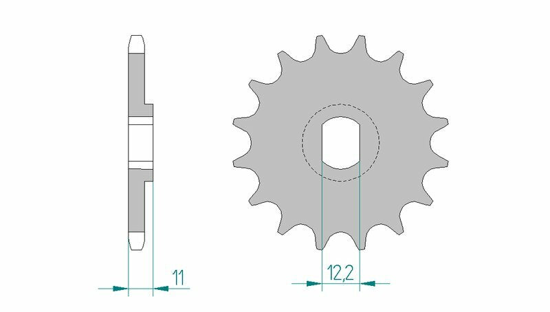 AFAM oceľový štandardný predný sprock 55201 - 428