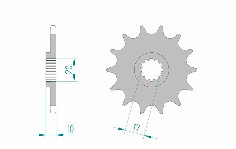 AFAM Steel Standard Framdrev 64201 - 520 för Husqvarna CR och WR 125. Hållbart stålframdrevsdesign med 13 tänder och exakt passform.