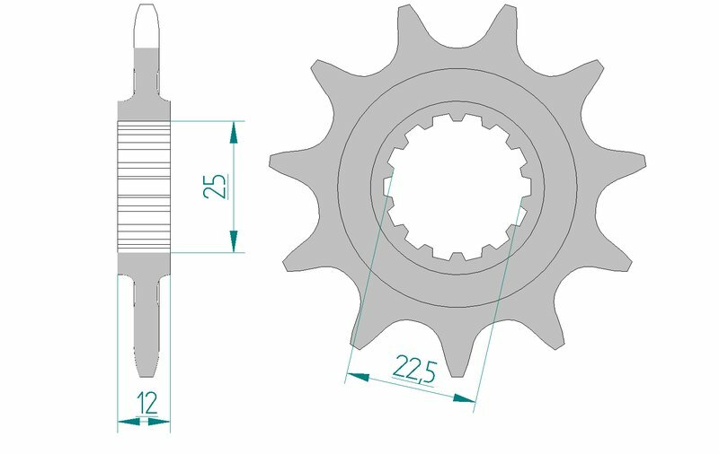 AFAM oceľový štandardný predný Sprock 97200 - 520