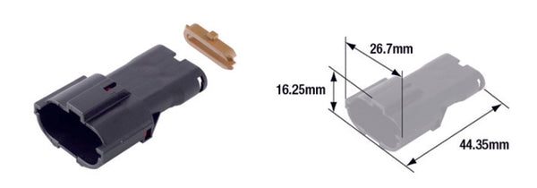 Vodotesný ženský konektor Tourmax 070 (Fry) -3-Polig-Eetp-117