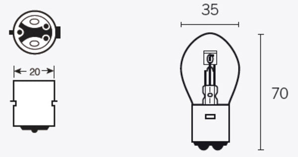 Tecnium B35 žiarovky 6v 35/35 W - x10 1079297