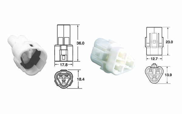 Bihr 3-Pluggs Connector Connectors 090 SMTO Series oe Type Ø0.85mm²/1.25mm²-5 Set-90SMTO.3p