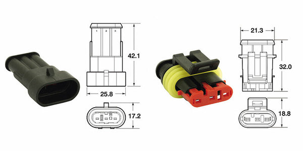 BIHR 3-PLUGGS SPECIAL SPENE OF GENERIC CONNECTORS-5 SET-60 AM.3P