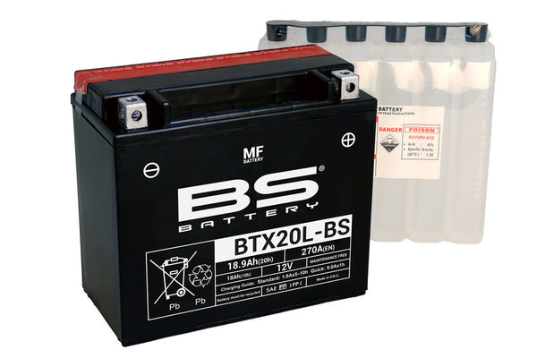BS Battery Maintenance-Free Battery with Acid Pack - BTX20L-BS 