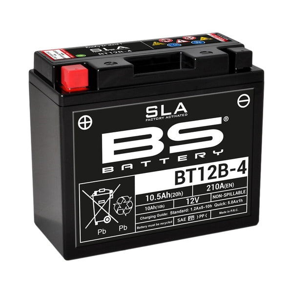 BS Battery SLA Battery Maintenance-Free Factory Activated - BT12B-4 