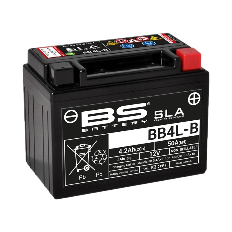 BS BATTERY SLA BATTERY MAINTENANCE FREE FACTORY ACTIVATED - BB4L -B