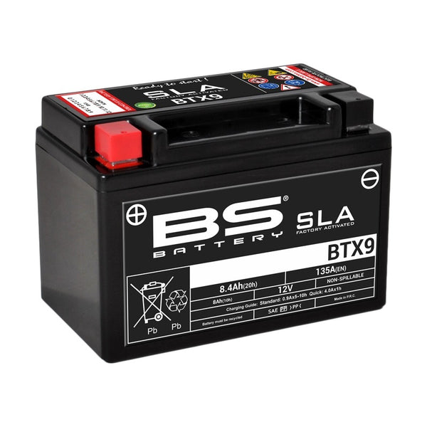 BS Battery SLA Battery Maintenance Free Factory Activated - BTX9 