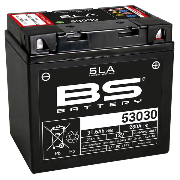 BS Battery SLA Maintenance-Free Factory Activated Battery - 53030 