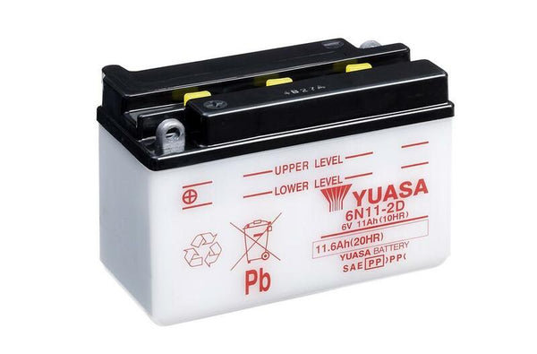 Yuasa conventional battery without acid package - 6n11-2d