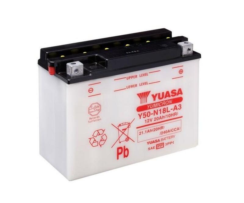 Yuasa Battery Conventional Without Acid Pack-Y50 N18L-A3