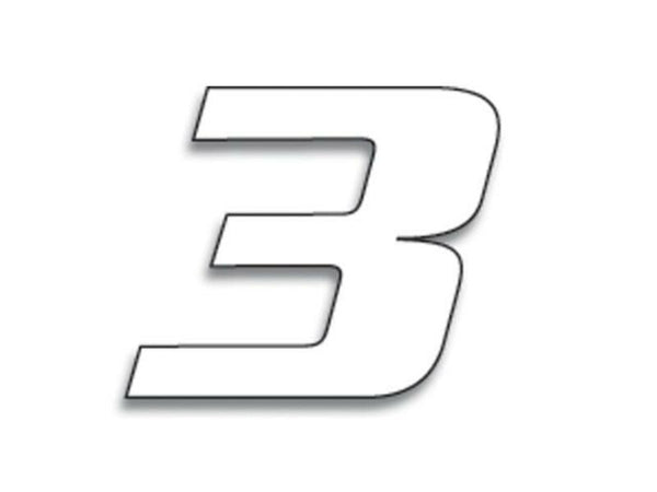 Číslo pretekov Blackbird 3 20x25cm White 5049/10/3